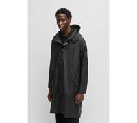 HUGO Impermeabile con cappuccio e chiusura nascosta - Style Meski2511, 50531242 Nero XS