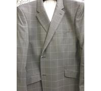 HUGO JAMES Carbone Quadri Suit Giacca Regolare Lunghezza 127cm52 54 " 56 " 58 "