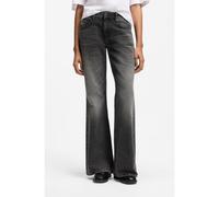 HUGO Jeans bootcut a vita media in mix di cotone a righe sottili - Style Gelissa_3_B, 50568482 Nero a motivi 30/32