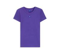 HUGO T-shirt slim fit in cotone elasticizzato a coste con logo - Style Easy Tee_B, 50523924 Lilla XS