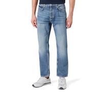 Hugo Jonah Regular Fit Jeans da Uomo in Denim di Cotone Lavato Blu Medio, Blu Acceso, 32W x 32L