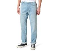 Hugo Jonah Regular Fit Jeans da Uomo in Denim di Cotone Lavato Blu Medio, Turchese/Acqua, 32W x 32L