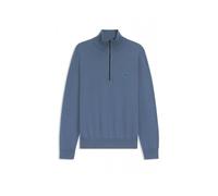 BOSS Maglione con colletto con zip in cotone e cashmere - Style Kanobix_S, 50527585 Blu XL