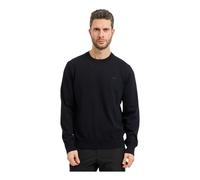 Hugo, ,Knitwear ,Uomo ,Blu ,L Maglione Girocollo con Logo Ricamato