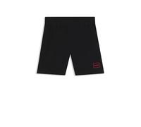 HUGO Shorts in cotone elasticizzato con logo stampato incorniciato - Style Laze Shorts CW, 50525247 Nero XL