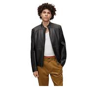 HUGO Lokis Giacchetta di Pelle, Nero1, L Uomo