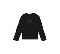HUGO Maglia a maniche lunghe per bambini in cotone con logo spezzato - Style G00437/09B06A, G00437 Nero 114