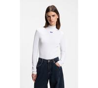HUGO Maglia con collo a lupetto e logo - Style Easy Longsleeve_B, 50525318 Bianco M