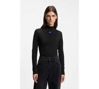 HUGO Maglia con collo a lupetto e logo - Style Easy Longsleeve_B, 50525318 Nero M