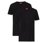 HUGO T-shirt in cotone elasticizzato con scollo a V in confezione da due - Style HUGO-V, 50325417 Nero S