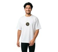 HUGO T-shirt in jersey di cotone con targhetta ricamata - Style Dobul, 50558407 Bianco L
