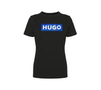HUGO Blue - T-shirt classica nera con logo squadrato-Nero S