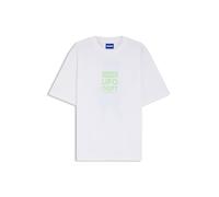 HUGO T-shirt in jersey di cotone con stampa grafica - Style Nufotee, 50560048 Bianco XL