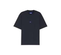 HUGO T-shirt in jersey di cotone con targhetta con logo - Style Nieros, 50509991 Blu scuro L
