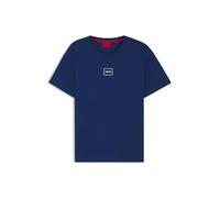 HUGO T-shirt in cotone elasticizzato con logo stampato - Style Laze T-Shirt, 50525236 Blu XL