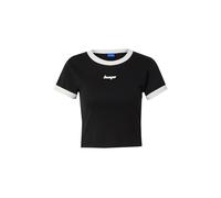 HUGO Maglietta 'Dalia' nero / bianco Donna HUGO L nero / bianco