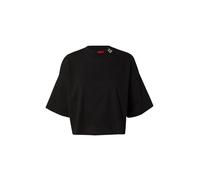 HUGO T-shirt corta relaxed fit in jersey di cotone con logo scomposto - Style Damelody, 50520187 Nero L
