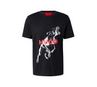 HUGO Maglietta 'Deyladec' mirtillo / nero / offwhite Uomo HUGO XL