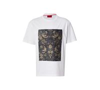 HUGO Maglietta 'Dipasly' cachi / verde scuro / nero / bianco, Taglia L