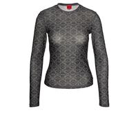 HUGO Maglietta 'Diralina' greige / nero Donna HUGO S greige / nero