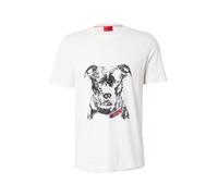 HUGO Maglietta 'Dubrox' avorio / rosso / nero Uomo HUGO M