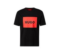 HUGO Maglietta 'Dulive222' rosso chiaro / nero Uomo HUGO M