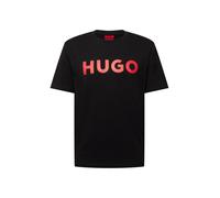 HUGO Maglietta 'Dulivio' rosso / nero, Taglia XS
