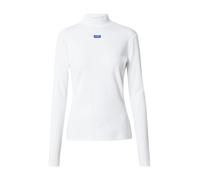 HUGO Top in cotone elasticizzato con logo blu - Style Easy Longsleeve_B, 50525318 Bianco XL