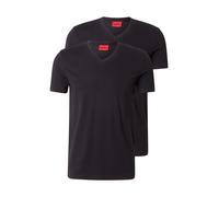 HUGO T-shirt in cotone elasticizzato con scollo a V in confezione da due - Style HUGO-V, 50325417 Nero XXL