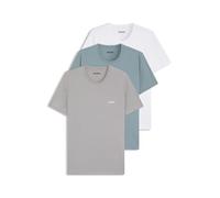 HUGO Confezione da tre T-shirts assortite in cotone con logo stampato - Style T-SHIRT RN TRIPLET P, 50532811 Bianco / Blu / Grigio XXL