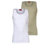 HUGO Maglietta intima oliva / bianco Uomo HUGO M oliva / bianco