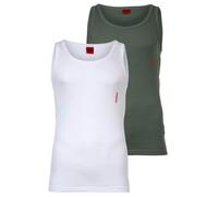 HUGO Maglietta intima verde / bianco Uomo HUGO M verde / bianco