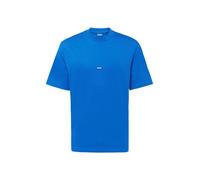 HUGO Maglietta Nieros in jersey di cotone con toppa logo blu reale/offwhite Taglia XL Uomo