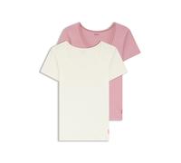HUGO Magliette intime in cotone elasticizzato in confezione da due - Style TWIN T-SHIRT RN, 50545688 Bianco / Rosa XS