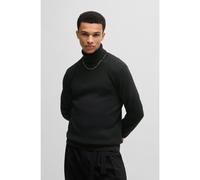 HUGO Maglione a collo alto lavorato in cotone - Style Smattor, 50532066 Nero XXL