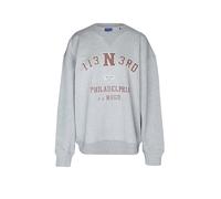 HUGO Felpa oversize in cotone con grafica in strass - Style Dosthwaite_B, 50568279 Grigio chiaro L