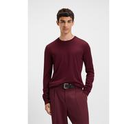 HUGO Maglione in lana vergine con logo ricamato - Style San Cedric-M1, 50476832 Rosso scuro L