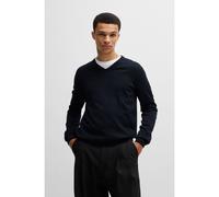 HUGO Maglione in lana vergine con scollo a V - Style San Vredo-M, 50474172 Blu scuro XXL