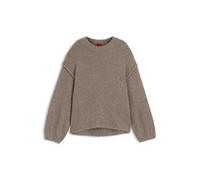 HUGO Maglione lavorato oversize con maniche a sbuffo - Style Sagarro, 50548252 Marrone chiaro XS