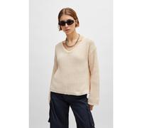 HUGO Maglione oversize con maniche lunghe e scollo a V - Style Scubed, 50514305 Colore neutro L