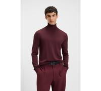 HUGO Maglione regular fit a collo alto in lana vergine - Style San Thomas-M, 50474174 Rosso scuro M