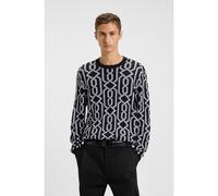 HUGO Maglione regular fit con motivo jacquard - Style Souvawn, 50547001 Nero S