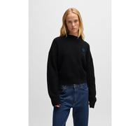 HUGO Maglione relaxed fit con logo Happy HUGO - Style Slogery_B, 50530283 Nero S