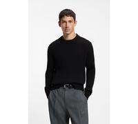 HUGO Maglione relaxed fit in cotone a coste - Style Sribban, 50570249 Nero S