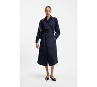 HUGO Maxi vestito in cotone satin con cintura - Style Kilini, 50563912 Blu scuro 42