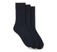 HUGO Calze ad altezza regolare con logo in confezione da tre - Style 3P RS UNI CC, 50493253 Blu scuro 39-42