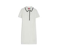 HUGO Vestito in cotone con colletto polo - Style Slysy, 50557776 Bianco XS
