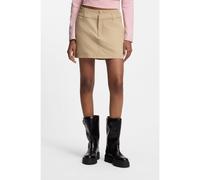 HUGO Minigonna gessata con doppio elastico in vita - Style Remima-1_B, 50552371 Beige 36