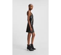 HUGO Minivestito con spalline in similpelle con motivo goffrato - Style Kilametta-1, 50546767 Nero 44