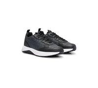 HUGO Mixed-material trainers with repeat-logo details - Style Kane_Runn_mono2, 50517257 Nero 40
